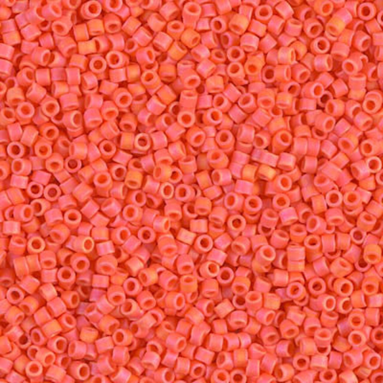 Miyuki Delica Bead 11/0, DB0872, Matte Opaque Orange AB, 5 grams